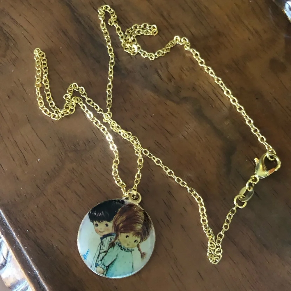 Vintage Fran Mar Moppets Pendant Necklace